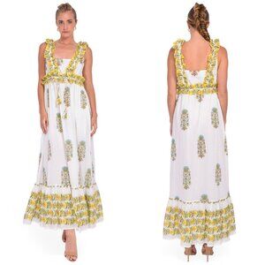 LOVE THE LABEL Penida Maxi Dress in Lohdi Garden Print Front Size S